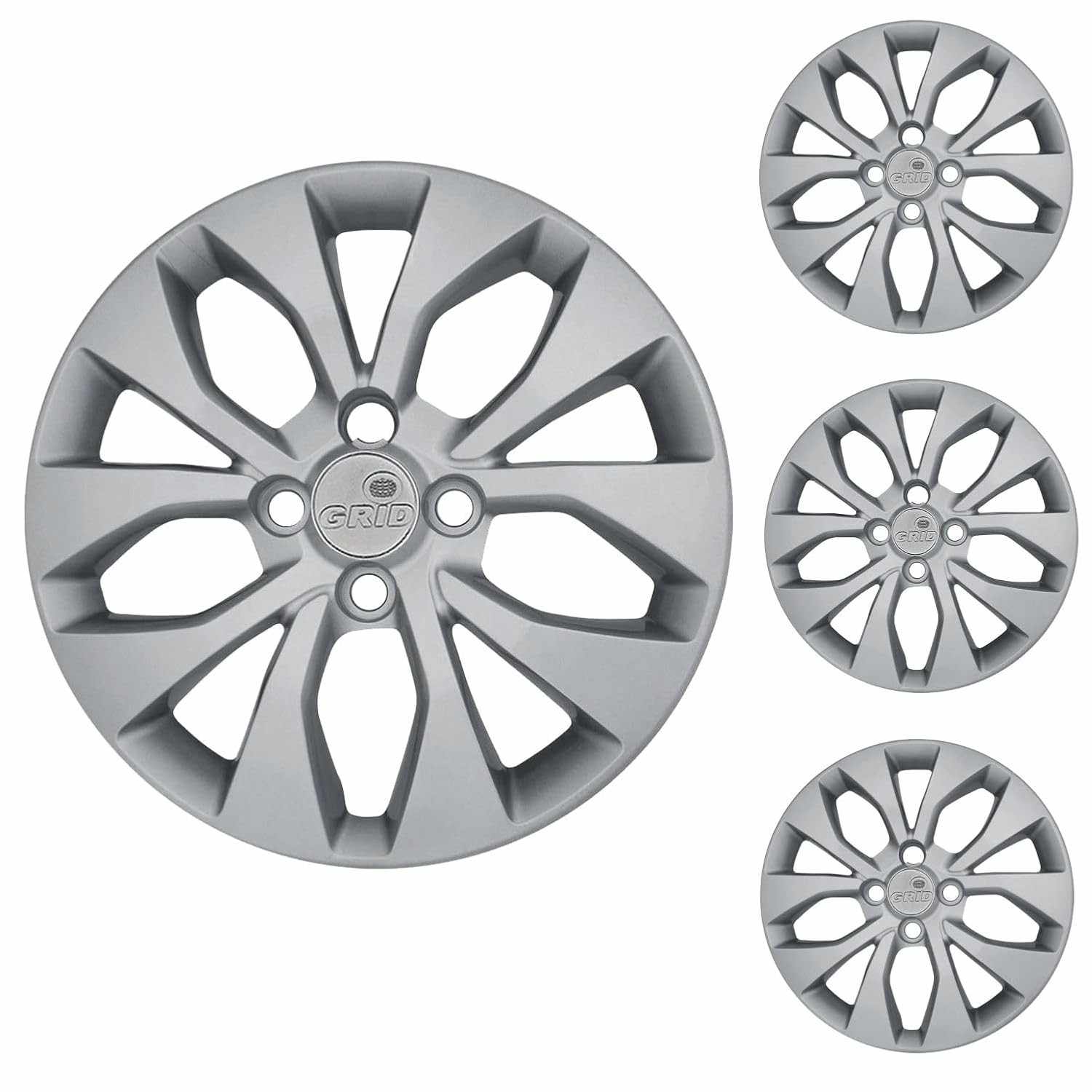 Jogo de Calotas Aro 15 Prata para Chevrolet Onix e Prisma (2017-2020) - Design Grid Baixo