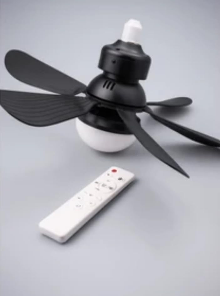 Ventilador de Teto 30W E27 com 6 Pás e Luz RGB - Design Moderno Bivolt
