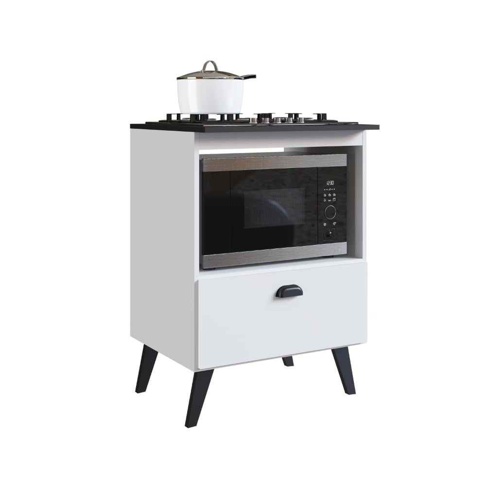 Balcão para Forno e Cooktop 4 Bocas Bogotá Branco – Design Moderno e Funcionalidade Inteligente