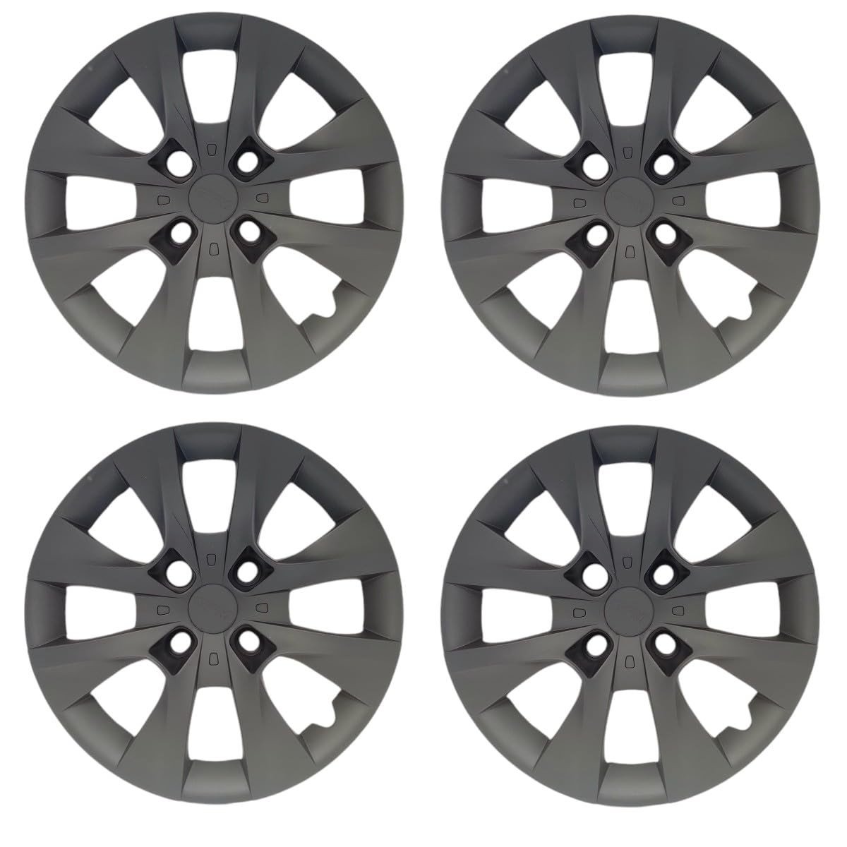 Kit 4 Calotas Aro 14 Preto Fosco - Design Moderno para Peugeot 206, 207 e 208 (2015-2016)