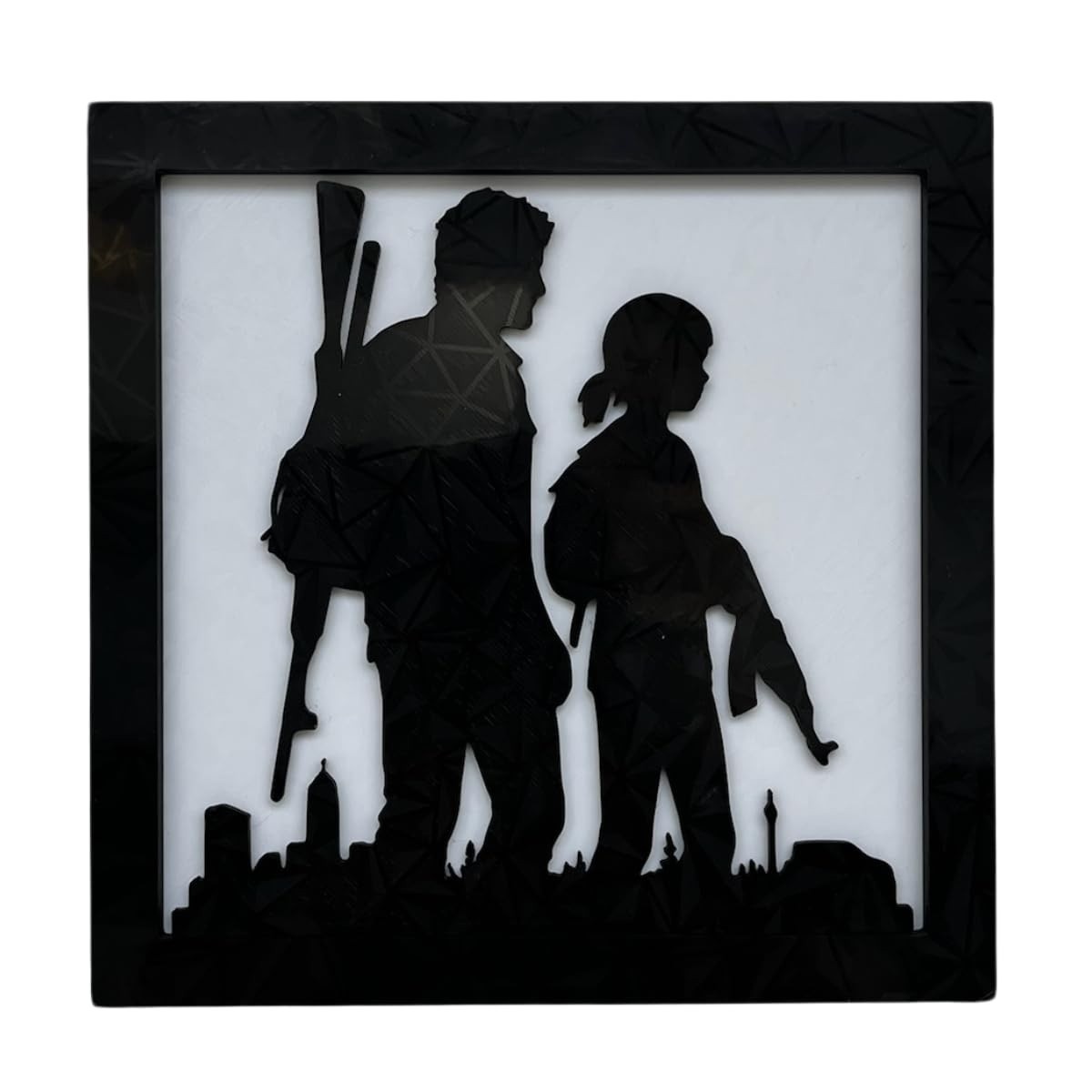 Quadro Decorativo The Last of Us - Design Exclusivo em Alto Relevo 20x20cm