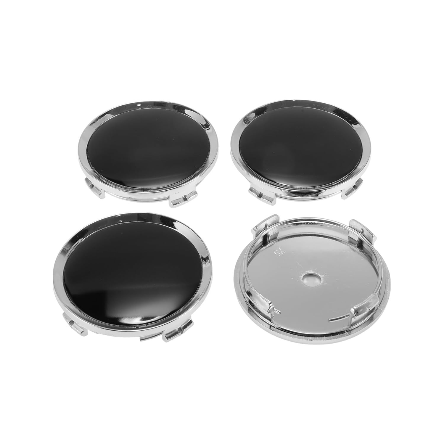 ACROPIX: 4 Tampas de Centro de Roda Universais 7cm/7.5cm - Design Moderno e Durável