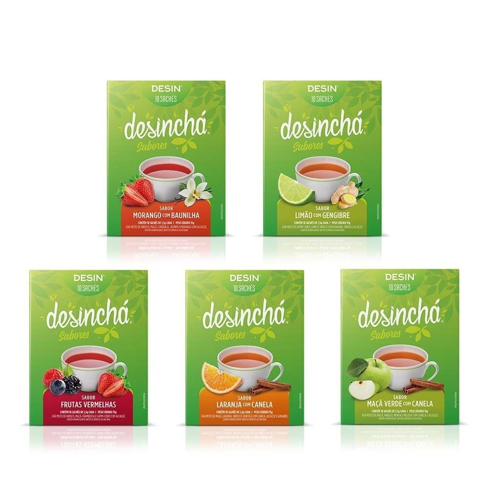 Desinchá Kit 5 Sabores: Emagreça com Sabor!