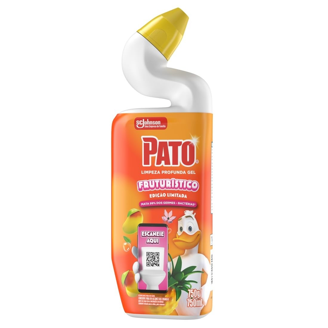 Pato Limpador Sanitário Gel Desinfetante Fruturístico 750ml - Limpeza Profunda com Fragrância Agradável
