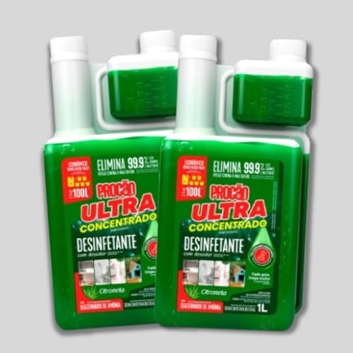 Kit 2 ProCão Ultra Desinfetante Concentrado Citronela 2L - Elimina 99,9% dos Germes