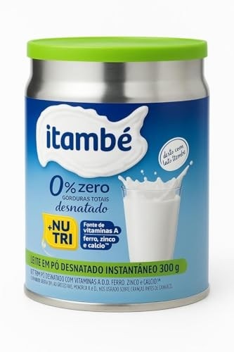 Itambé Leite em Pó Desnatado Vitaminas Lata 300g