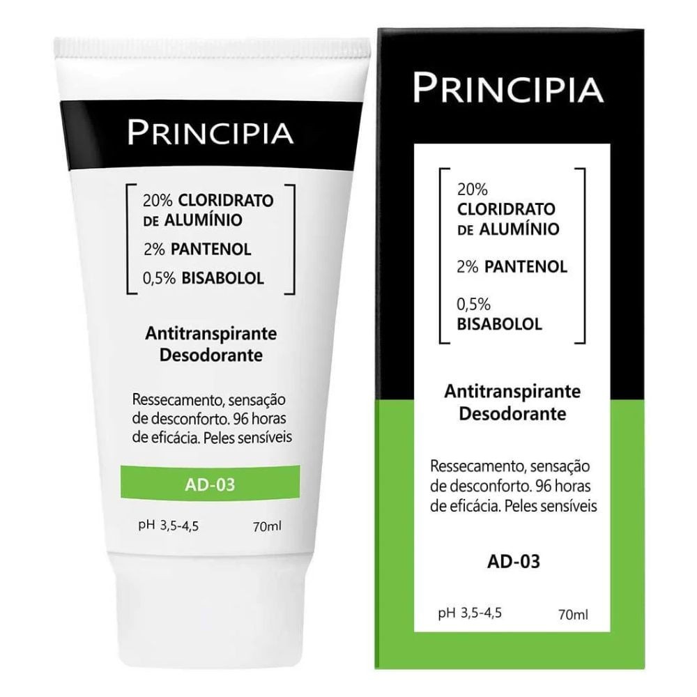 Desodorante Antitranspirante AD-03: 70ml de Conforto para Pele Sensível