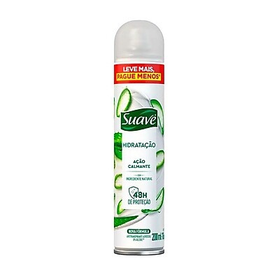 Desodorante Antitranspirante Aerosol Suave Hidratação 200ml - 48h de Proteção