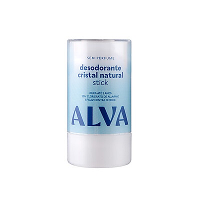 Desodorante Cristal Stick Vegano 120g Alva – Natural e Sem Manchas!