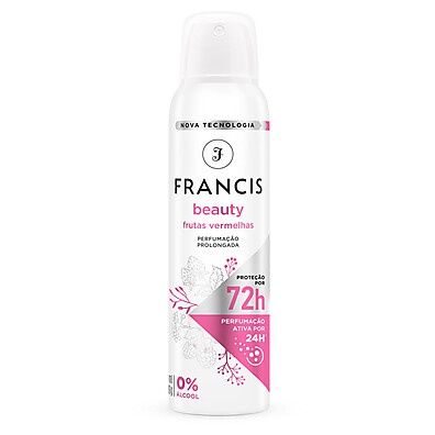 Desodorante Frutas Vermelhas Francis Beauty: 72h de Proteção!