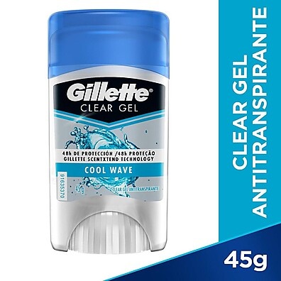 Desodorante Gillette Clear Gel Cool Wave 45g - Proteção 48h
