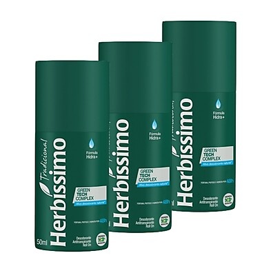 Desodorante Herbíssimo 48h - Kit com 3 Roll-Ons