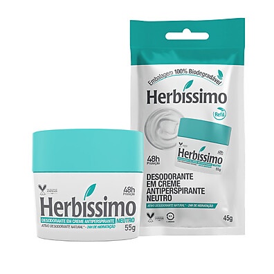 Desodorante Herbíssimo Neutro 45g – Kit com Refil
