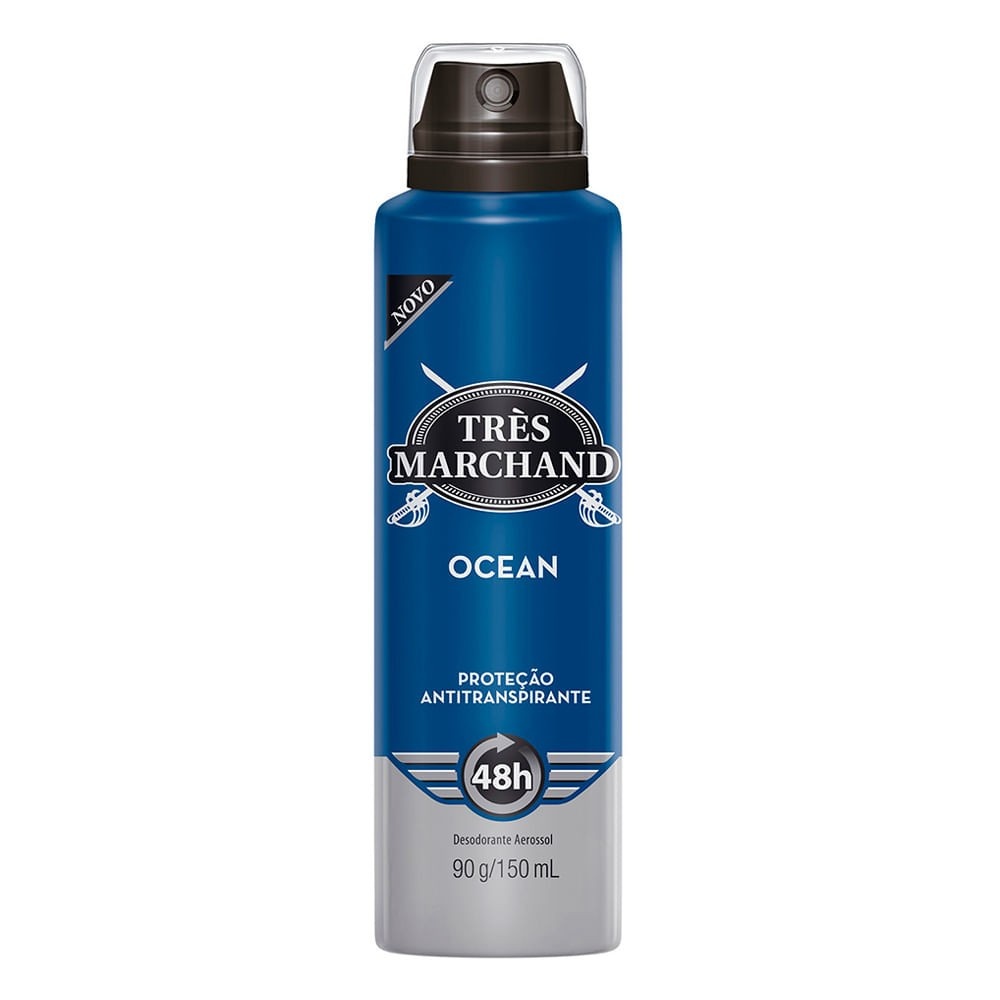 Desodorante Ocean Tres Marchand: 48h de Frescor!