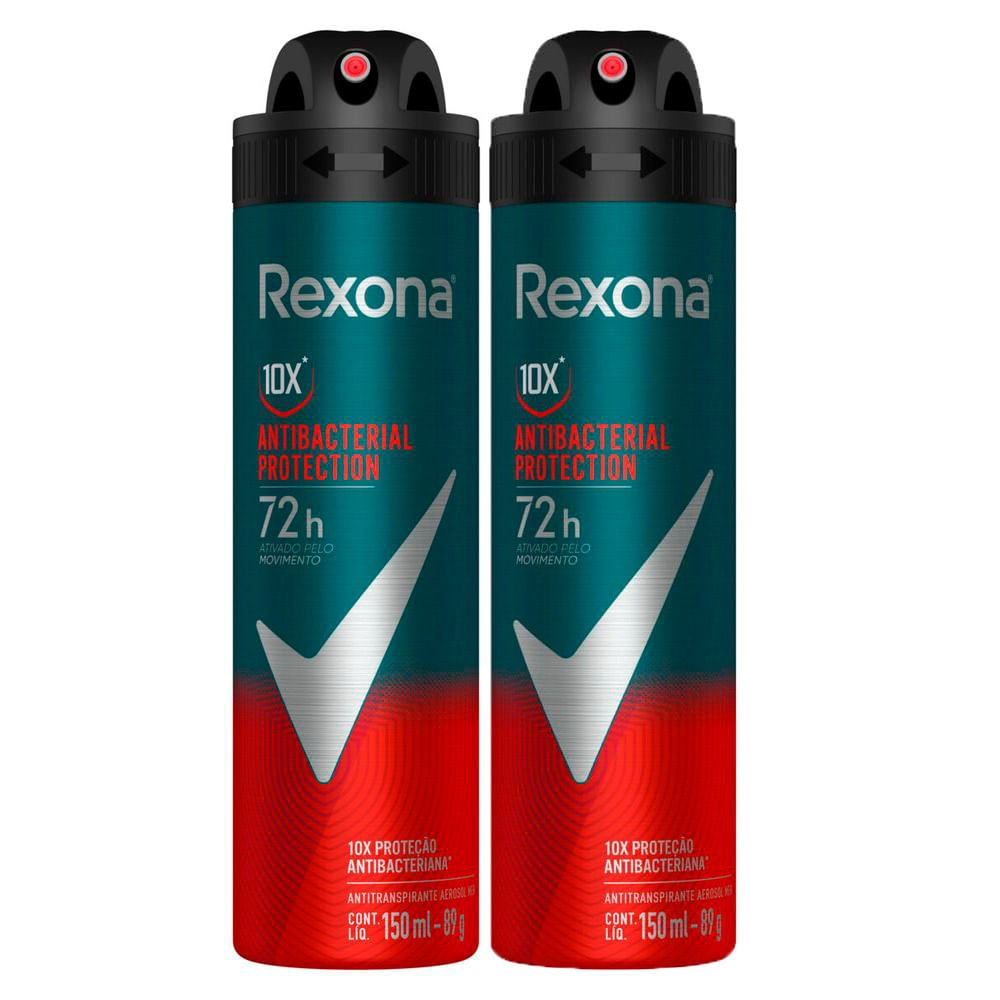 Desodorante Rexona Antibacterial Protection 72h: 10X Mais Proteção