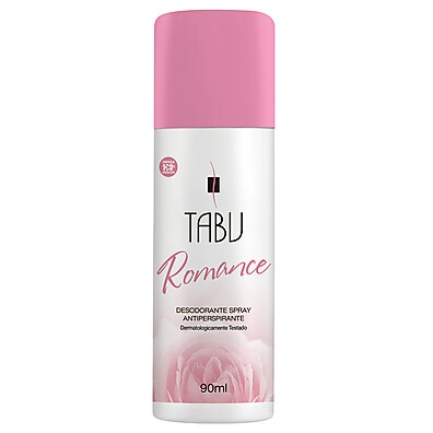Desodorante Spray Tabu Romance 90ml: Frescor Romântico 24h