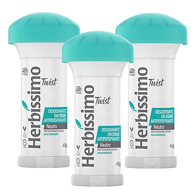 Desodorante Twist Neutro 45g – Kit com 3 Unidades