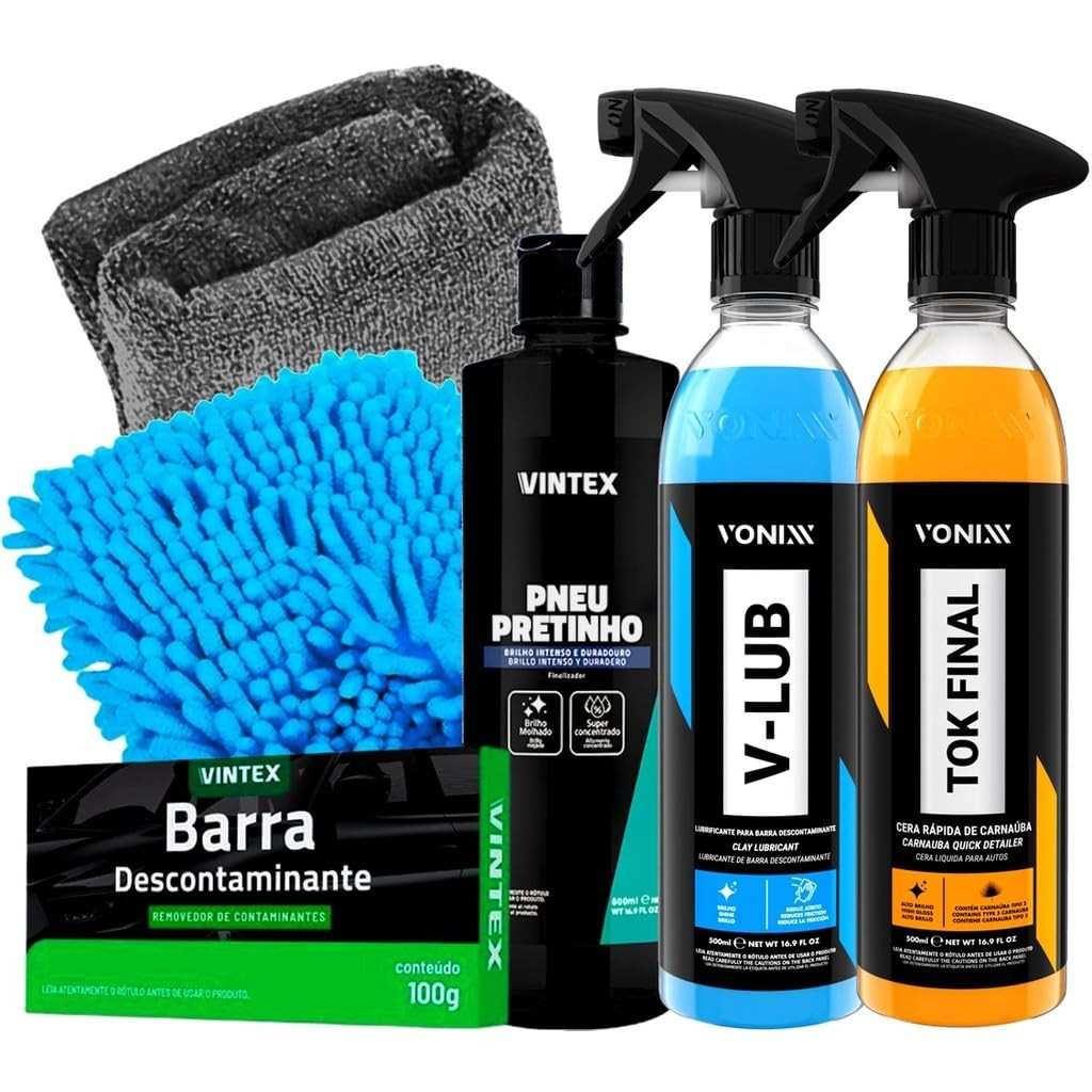 Kit Completo Vonixx & Vintex: Brilho, Proteção e Detalhamento Profissional para Seu Carro