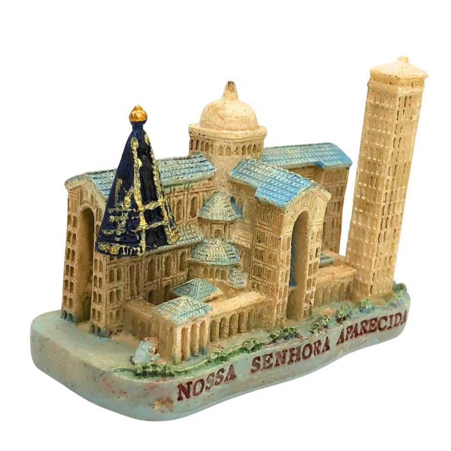 Estatueta Basílica Nossa Senhora Aparecida - Resina com Detalhes Artesanais