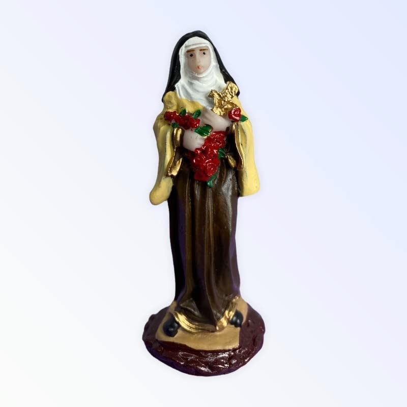 Imagem de Santa Teresinha em Resina 7 cm - Detalhes Espectaculares e Espiritualidade