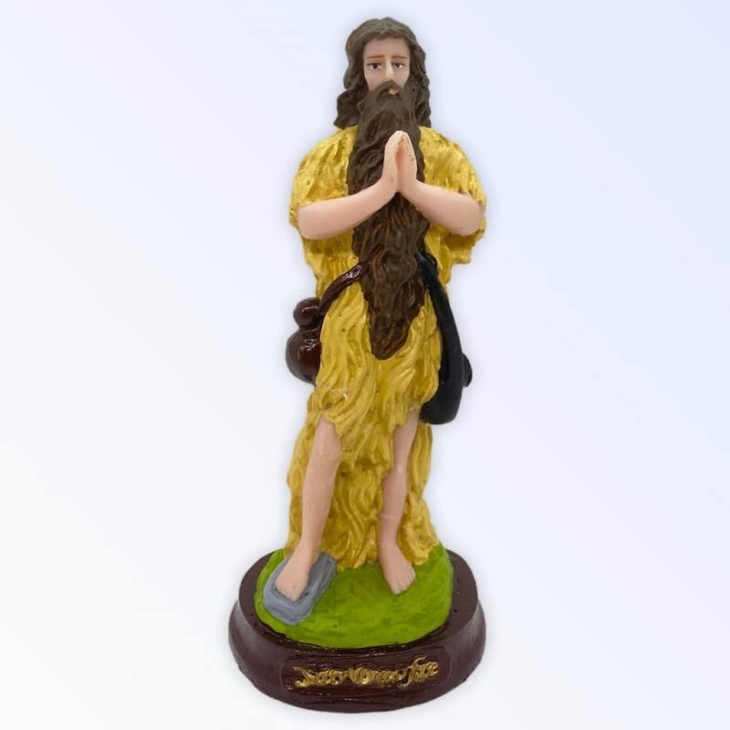 Imagem de Santo Onofre em Resina 14,5 cm - Detalhes Esmerados e Fé no Lar