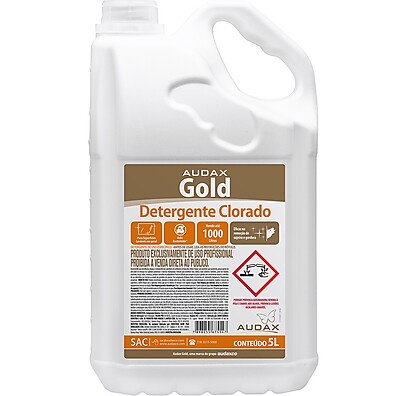 Detergente Clorado Gold 5L: Limpeza e Desinfecção Poderosa