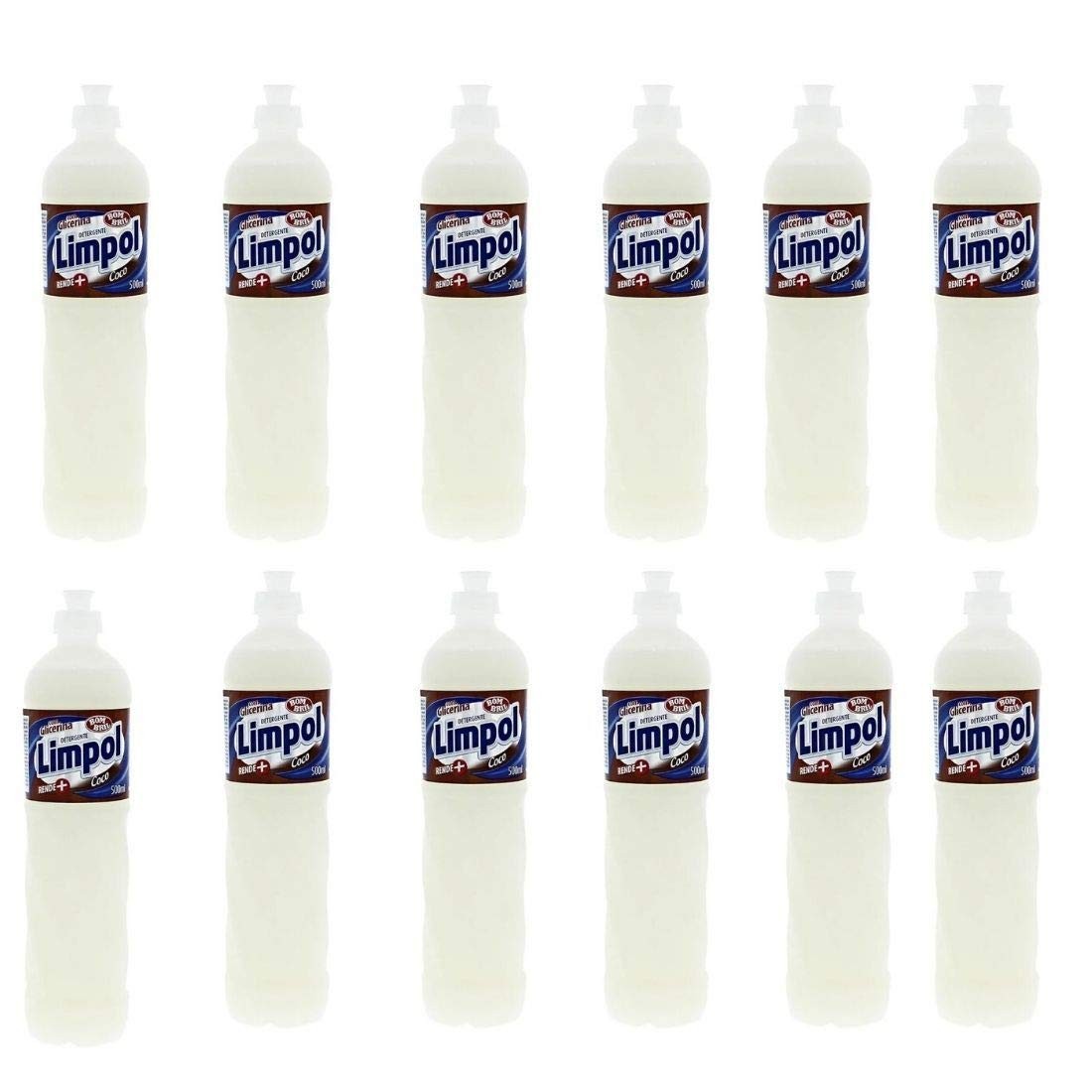 Kit com 12 Detergentes Limpol Coco 500ml - Biodegradável e Ecológico