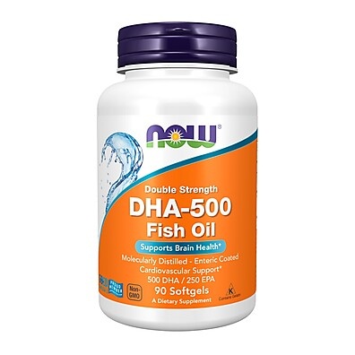 DHA-500 Now Foods: 90 Cápsulas com 500mg DHA e 250mg EPA