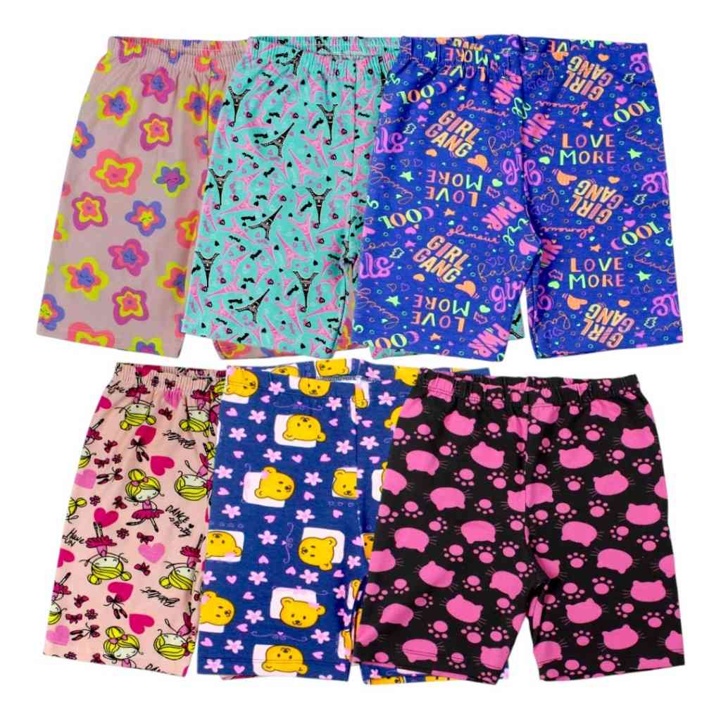 Kit 4 Shorts Cotton Menina: Conforto e Estilo para o Dia a Dia