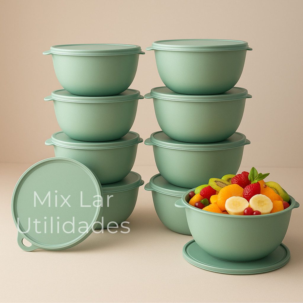Kit 10 Potes para Marmita 1L – Prático e Ideal para o Dia a Dia