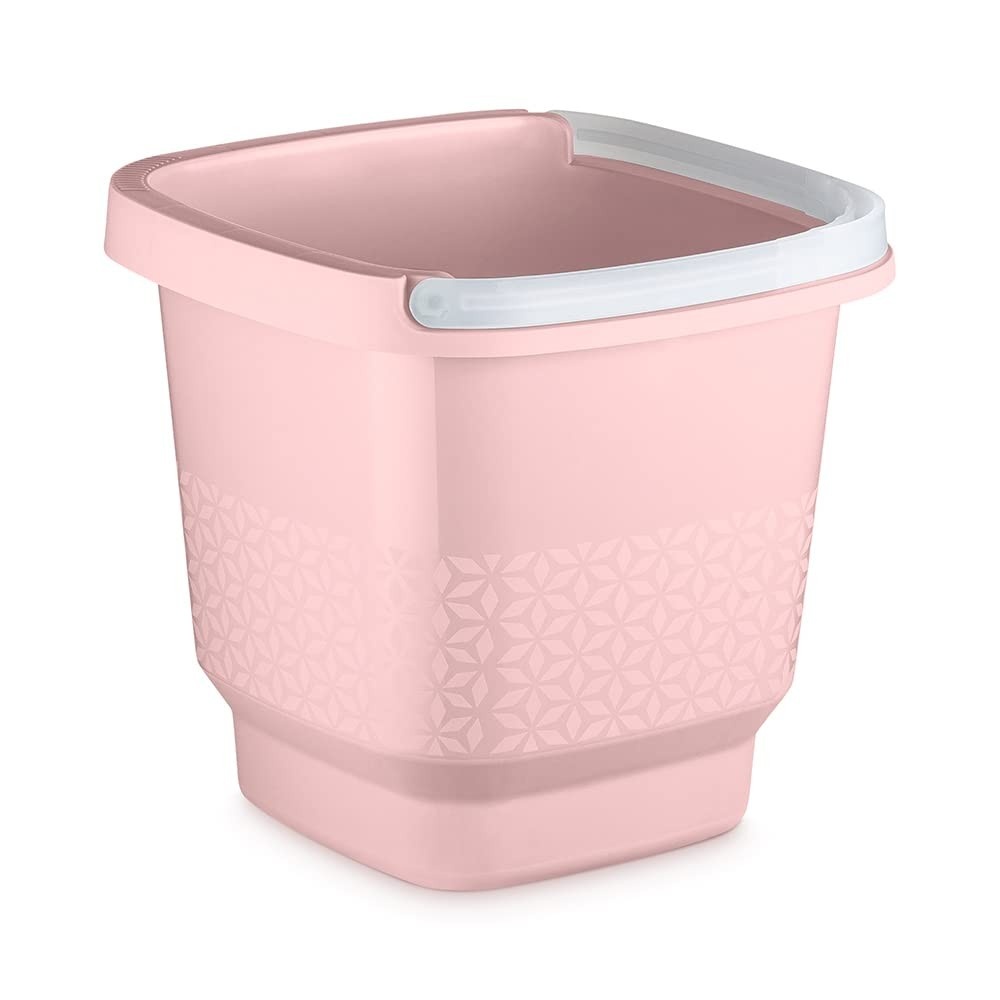 Balde Slim com Alça 8,5L Rosa - Prático e Durável para Organização do Dia a Dia