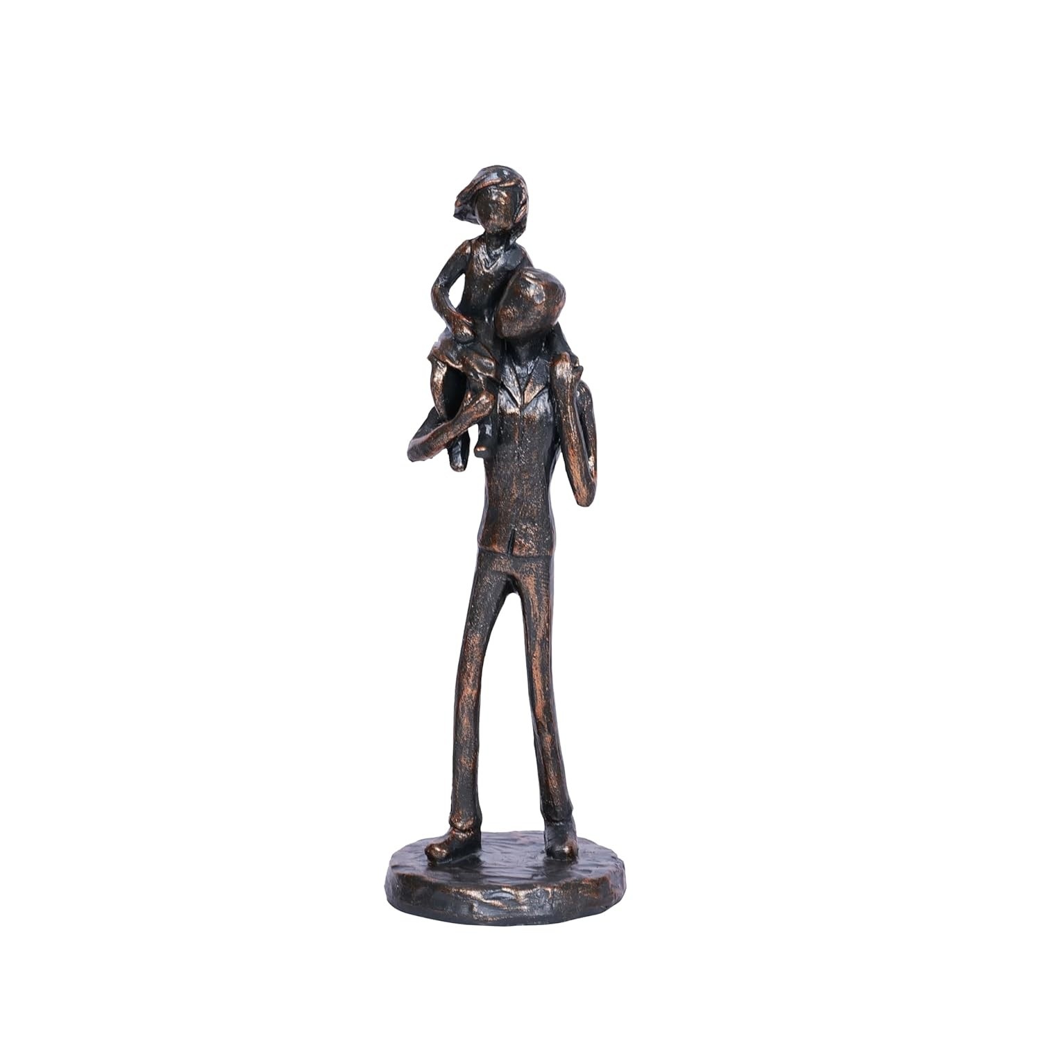 Estátua de Pai e Filha em Resina - Presente Significativo para Dia dos Pais, Aniversário e Decoração