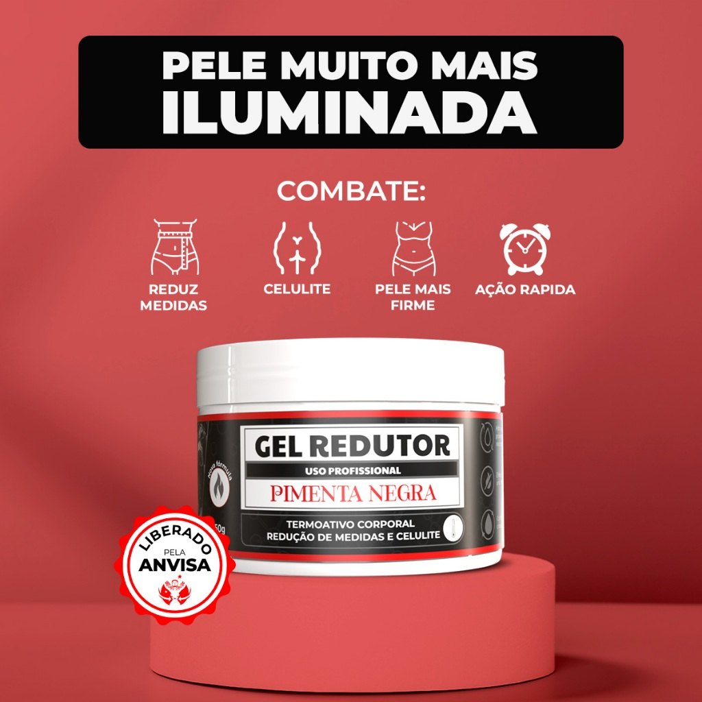 Gel Redutor de Medidas Pimenta Negra: Emagreça em 7 Dias
