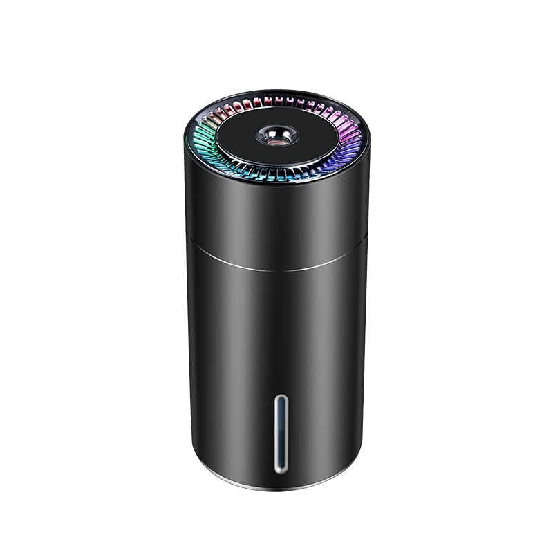 Umidificador de Ar Ultrassônico 260ML LED: Difusor de Perfume e Purificador com Partida Automática para Carro (Preto)