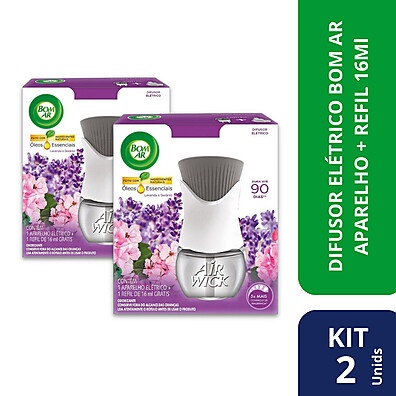 Difusor Elétrico Bom Ar Lavanda: 90 Dias de Aroma!