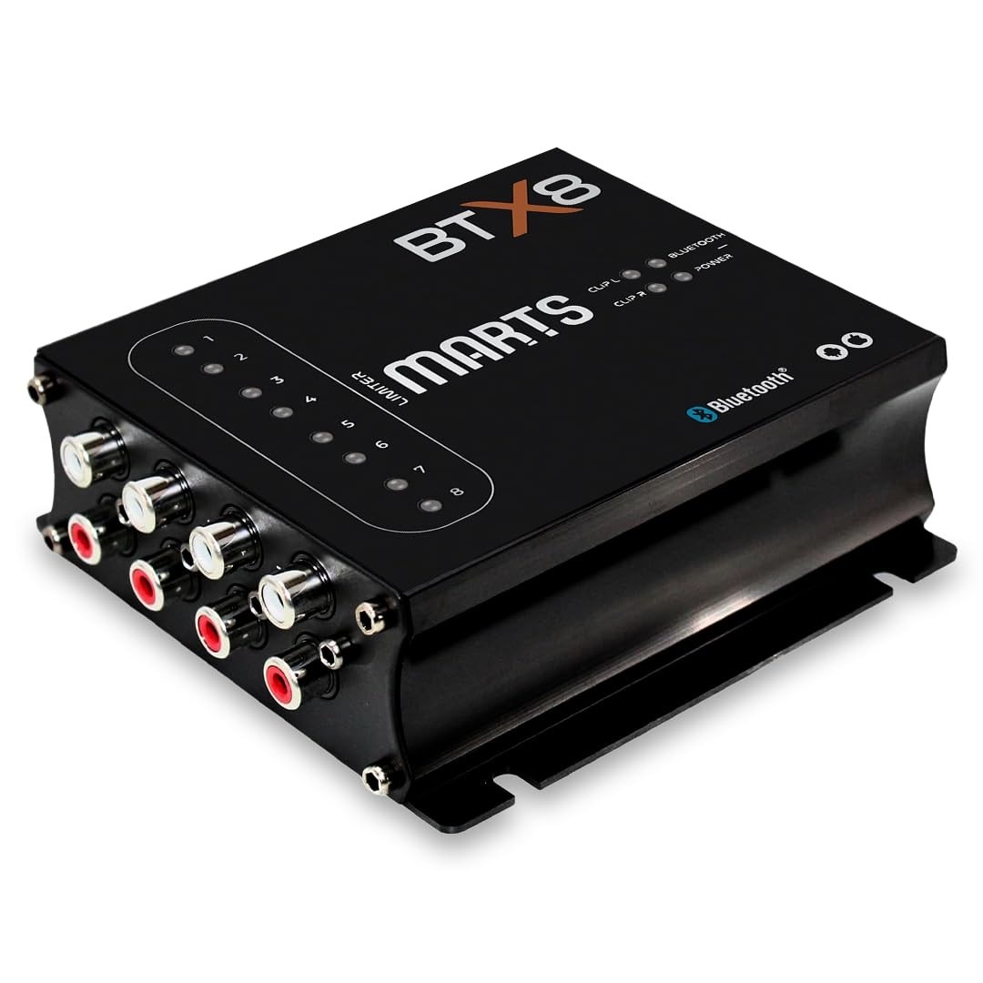 Marts Digital BTX8-DSP: Processador de Áudio 8 Canais 32Bits 96KHz com Bluetooth para Som Imersivo