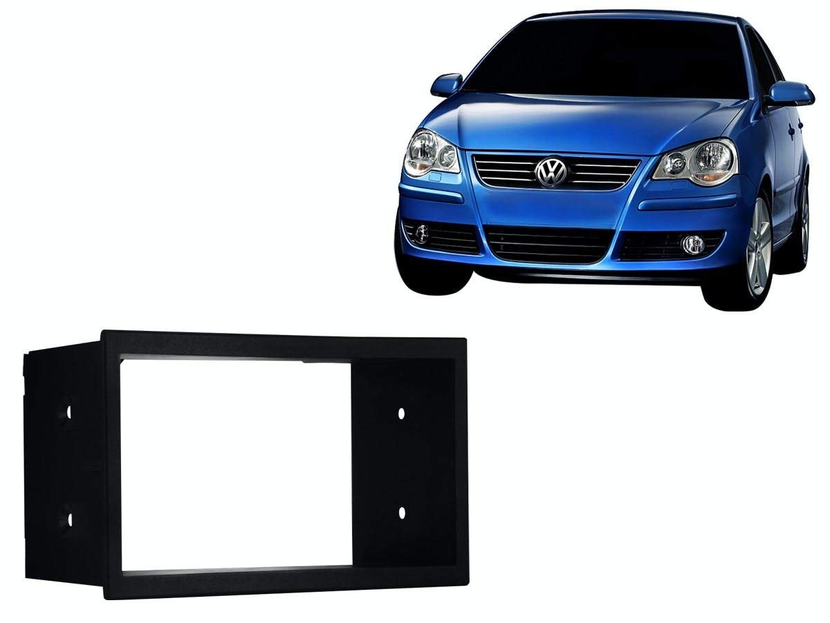Moldura 2 Din Expex para Polo, Fox, Golf, Ecosport, Fiesta (Padrão Japonês) - Acabamento Perfeito