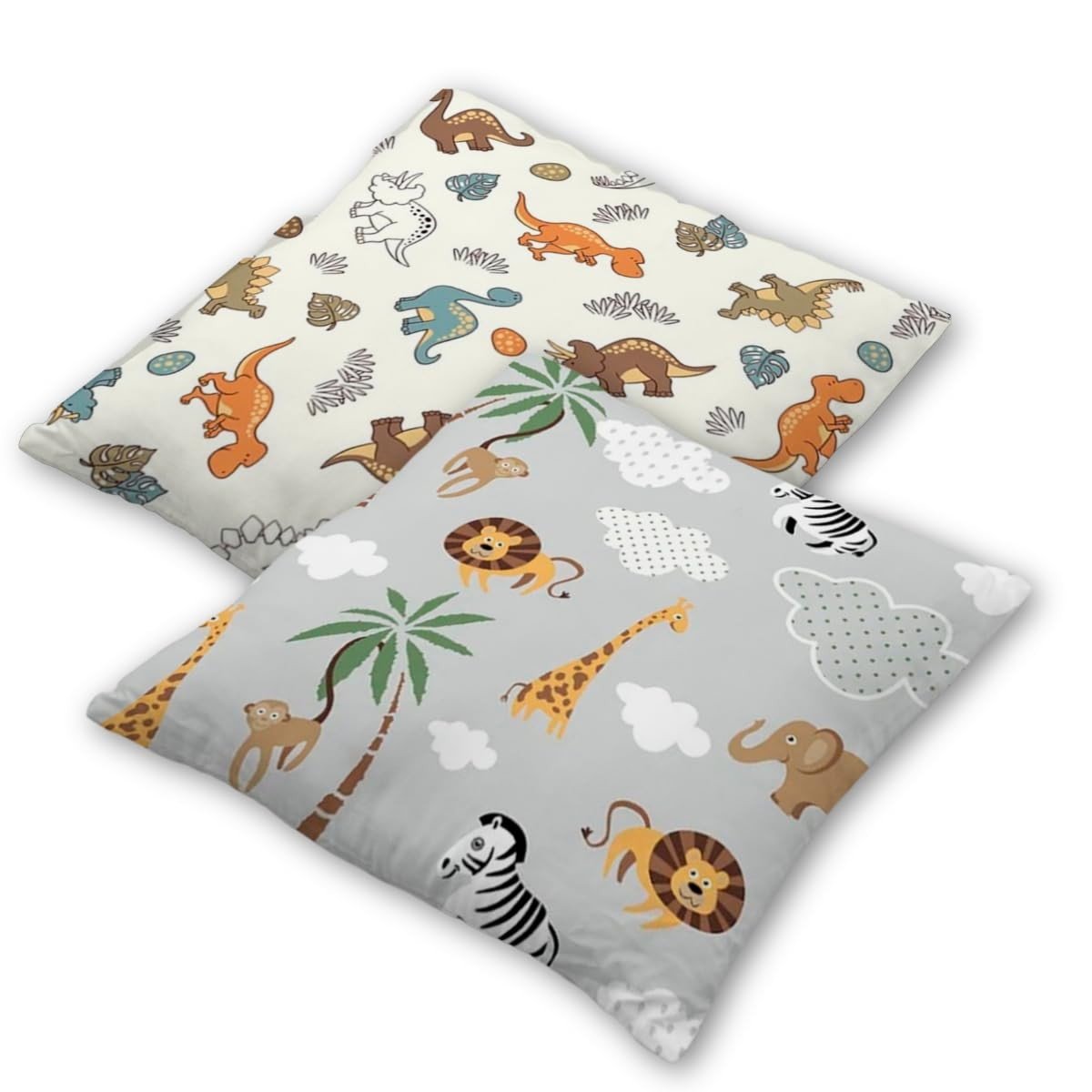 Bolsa de Sementes para Cólica de Bebê - Kit com 2 Unidades Dino Branco e Dino Creme