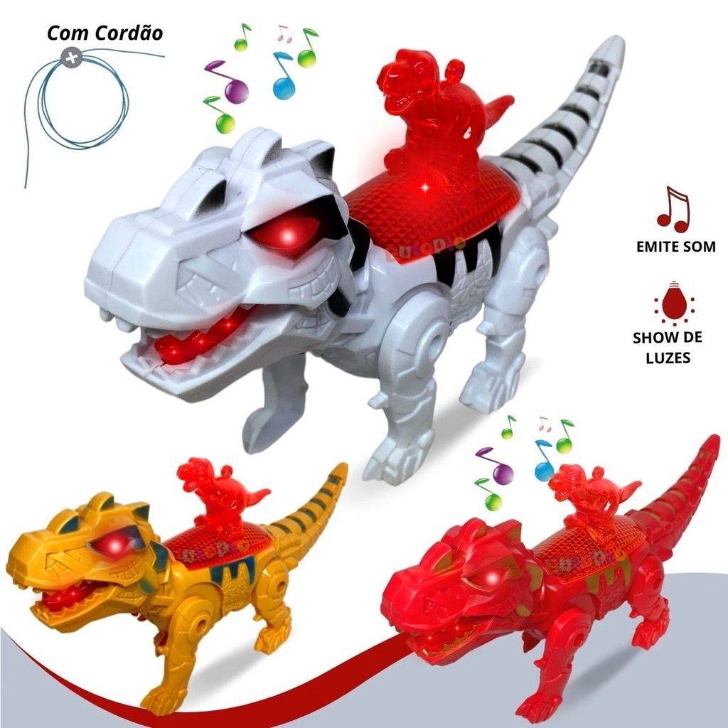 Dinossauro Robô LED com Luzes e Sons – Aventura Jurássica em Casa!