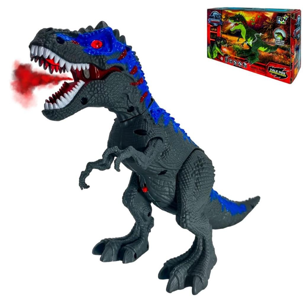 Dinossauro T-Rex com Fumaça e Movimento Realista