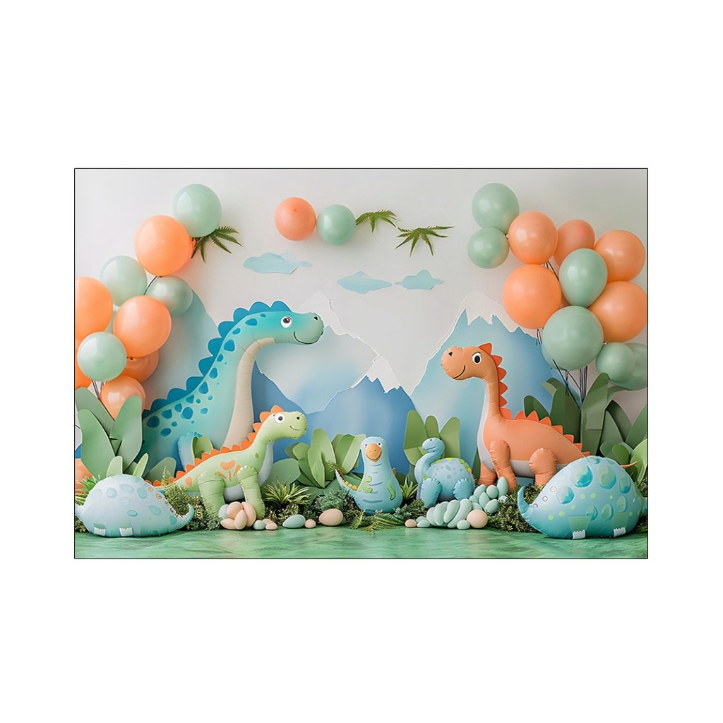 dinossauros-cute-com-baloes-fundo-fotografico-incrivel