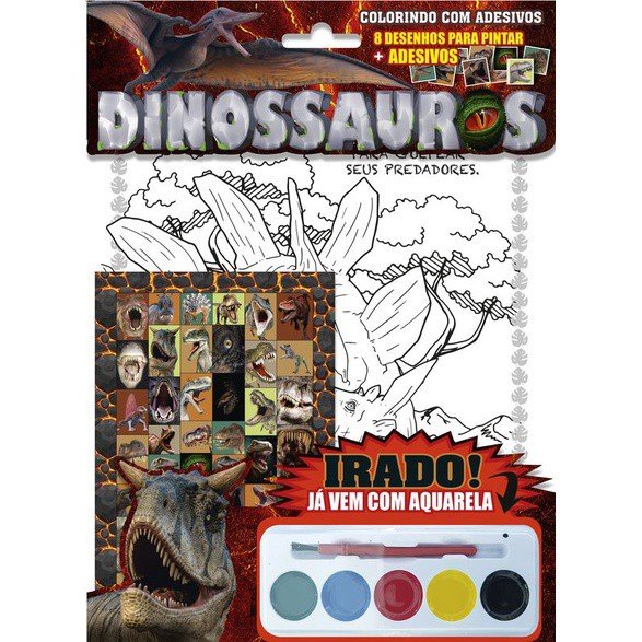 Dinossauros para Colorir: Diversão com Adesivos!