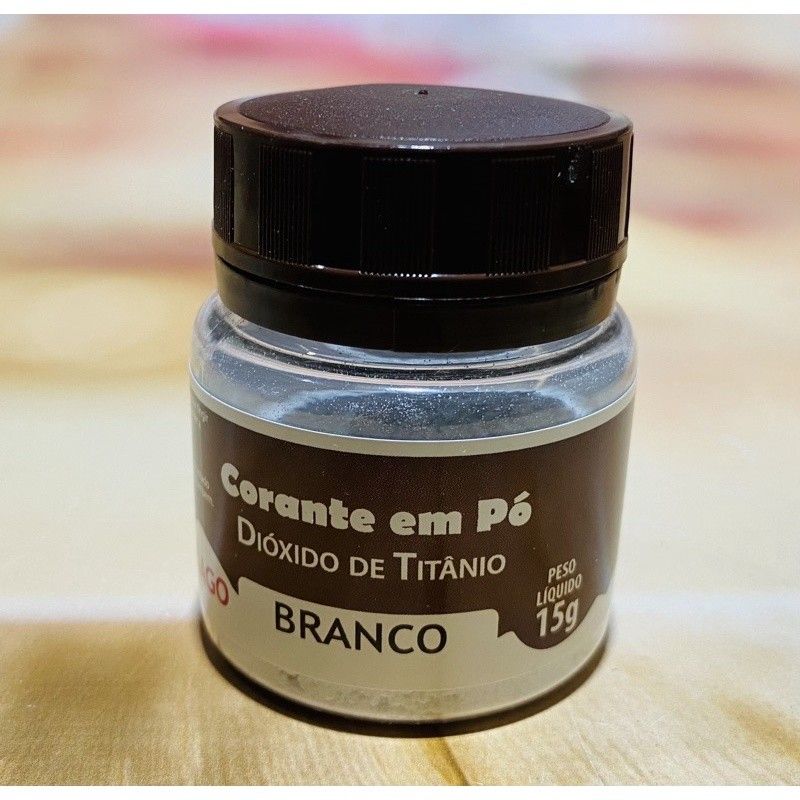 Dióxido de Titânio Branco: Corante em Pó 15g