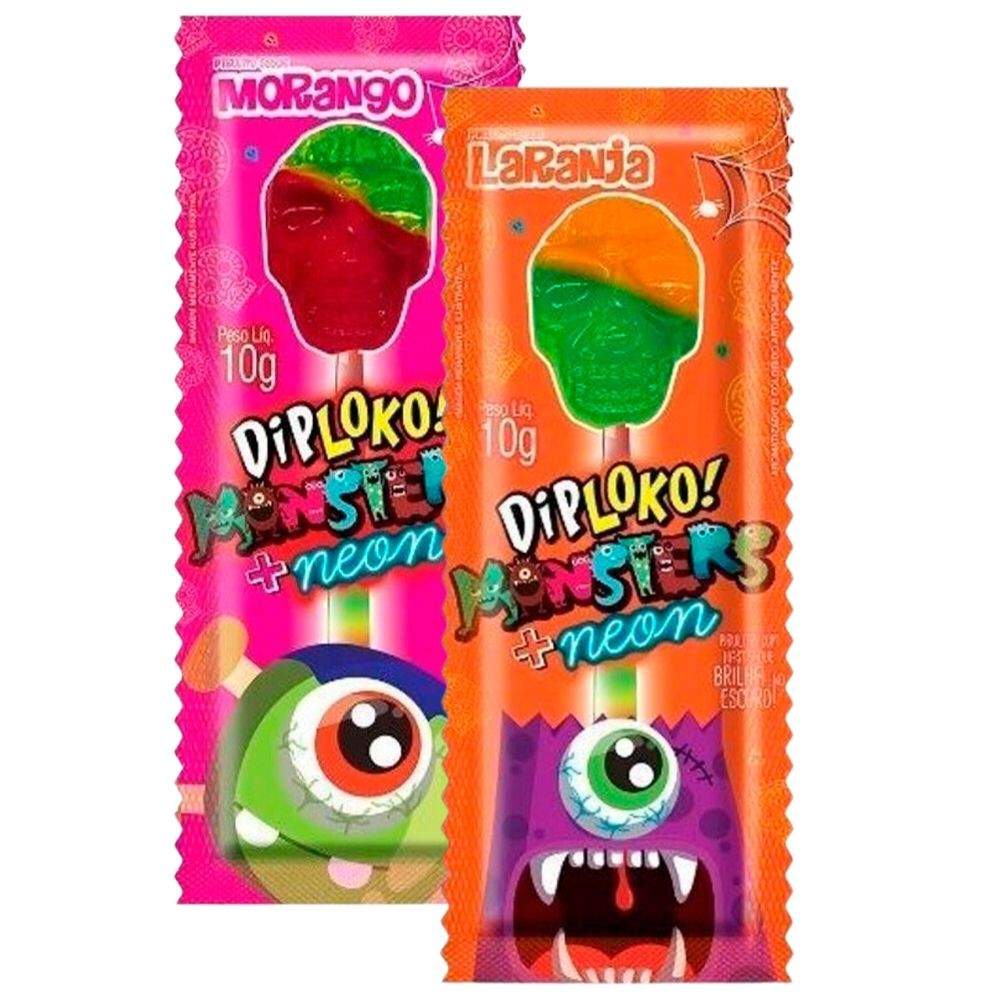 Dip Loko Neon Caveira: O Pirulito que Brilha!