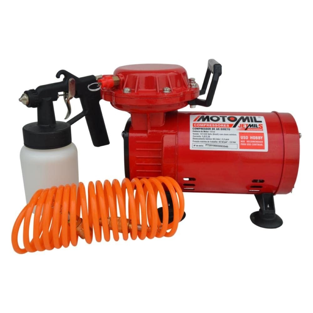 Compressor de Ar Direto Jetmais 1/3 HP Bivolt MOTOMIL: Potência e Versatilidade para Seus Projetos