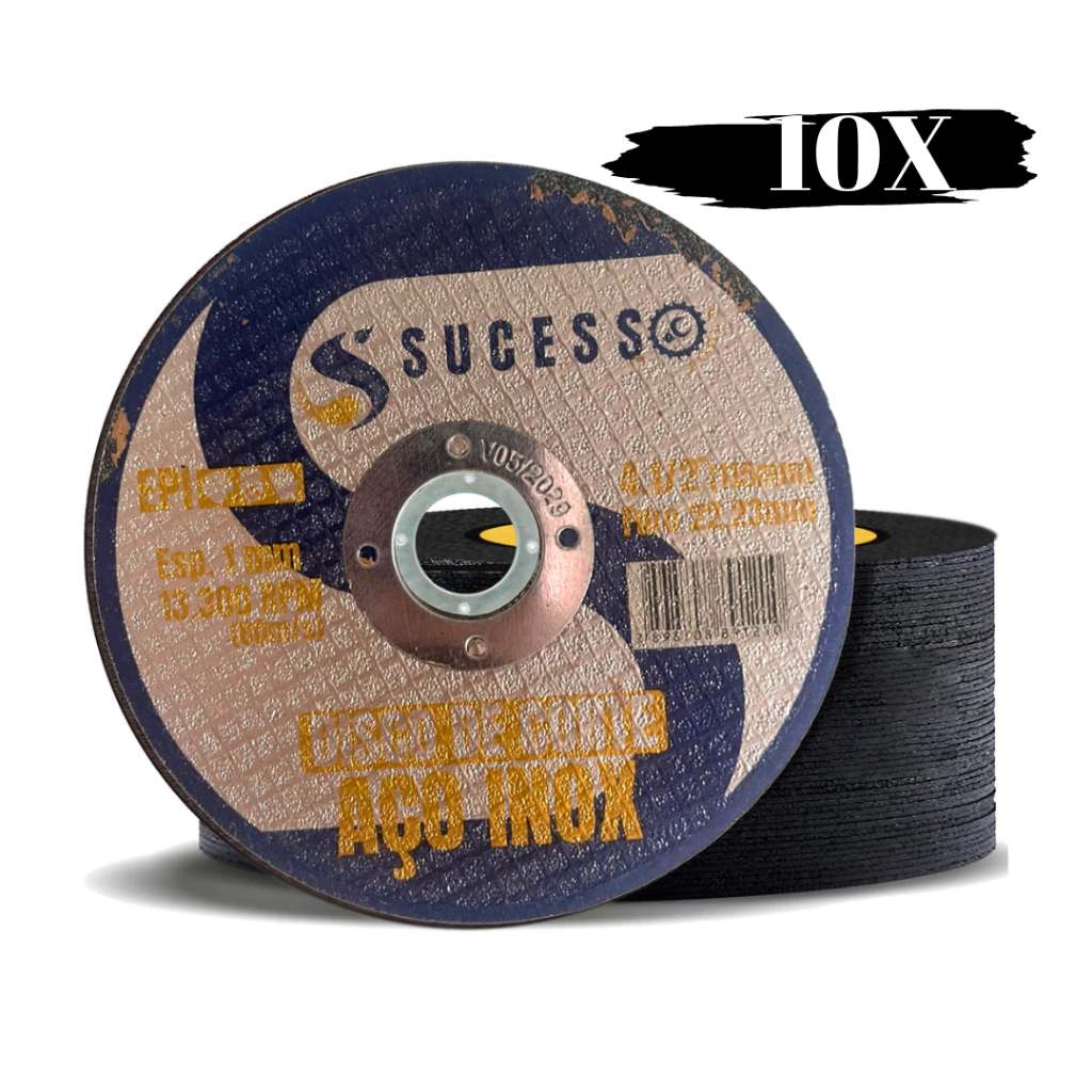 Disco de Corte Fino 4.1/2" 115x22x1,2mm – Corte Preciso em Inox e Ferro