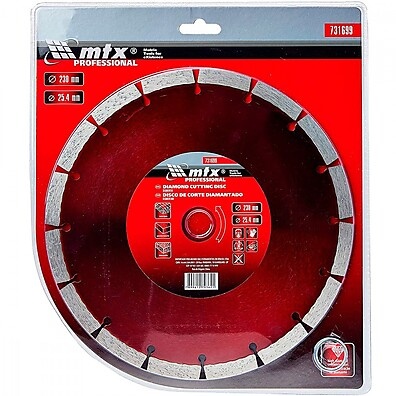 Disco Diamantado 230mm MTX: Corte Preciso em Concreto