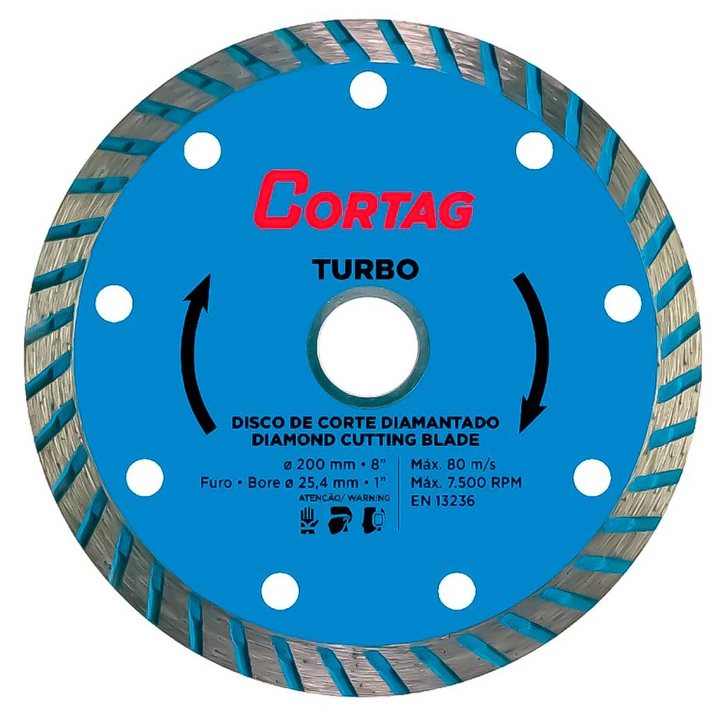 Disco Diamantado Turbo 8 Pol: Corte Preciso!