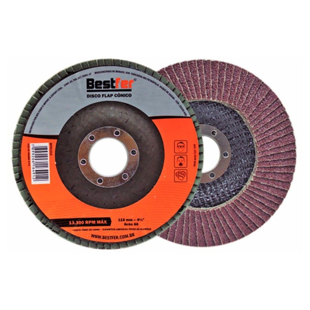 Disco Flap 4.1/2" Grão 80: Acabamento Impecável!