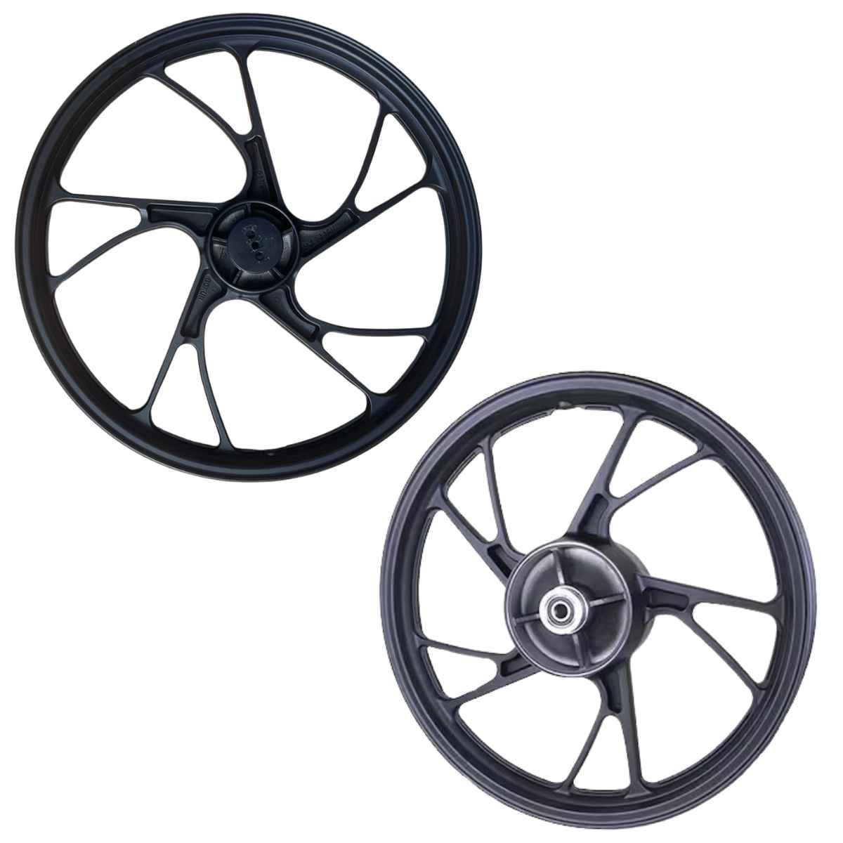Roda Rodão Pé de Galinha Preto para Honda Bros 150 ESD (Freio a Disco Dianteiro)